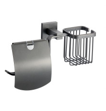 Держатель для туалетной бумаги и освежителя Savol S-L06551Q, графит