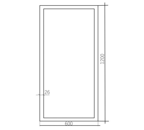 Зеркало Silver Mirrors Опера Сильвер 600х1200 (гор/вер)