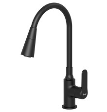 Смеситель для кухни с гибким изливом и режимом душ FRAP F4417-6, черный