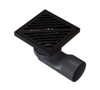 Душевой трап точечный Knotlor SDSL100BL, матовый черный