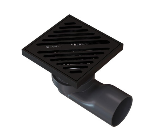 Душевой трап точечный Knotlor SDSL100BL, матовый черный