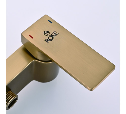 Гигиенический душ со смесителем Rose R1805G-1, золотой сатин