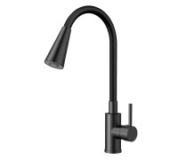 Смеситель для кухни с гибким изливом ESKO Kitchen K47BB, черный