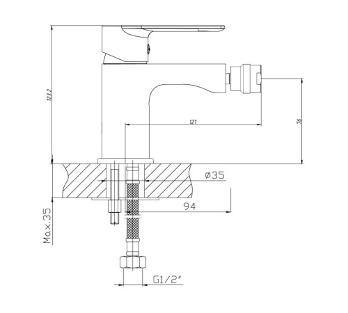 Смеситель для биде Haiba HB50505-8, белый