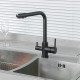 Смеситель для кухни с подключением фильтра FRUD R43053-7, черный