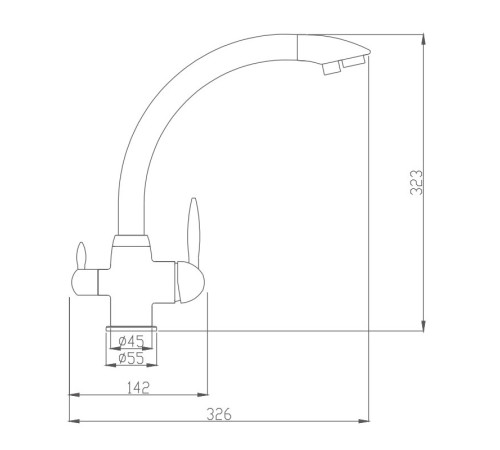 Смеситель для кухни Haiba HB76845, хром