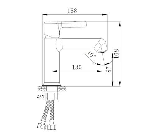 Смеситель для раковины Haiba HB10814, хром