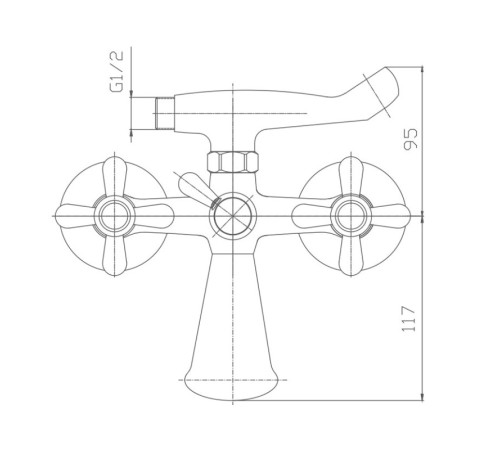 Смеситель для ванны Haiba HB3125, хром