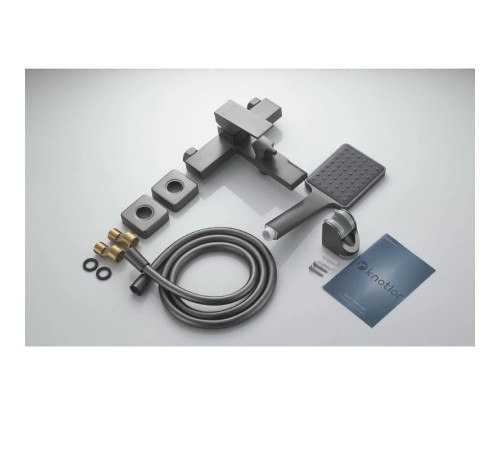 Смеситель для ванны Knotlor KN-22/GM, вороненая сталь
