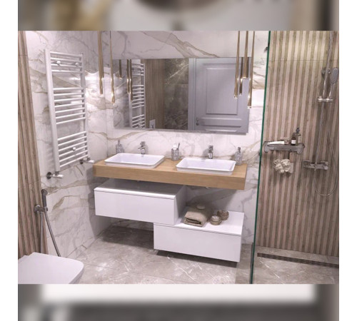 Тумба подвесная без столешницы Velvex Unit tp.UNI.80.1Y белый глянец, 80 см