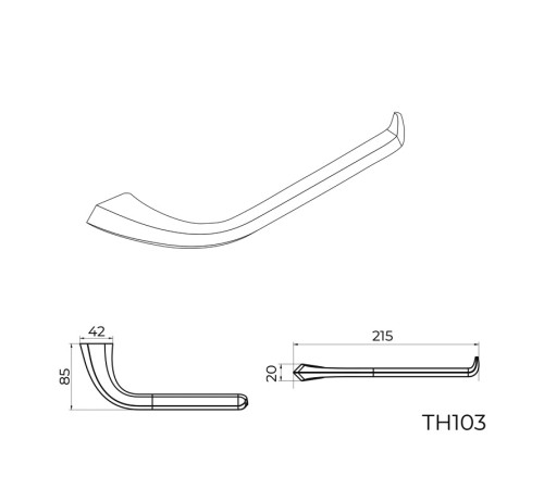 Полотенцедержатель Knotlor TH103C, хром