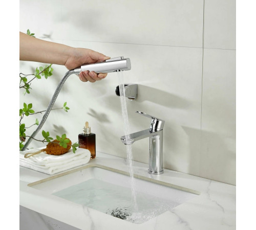 Смеситель для раковины с гигиеническим душем Maretti Флоренция FLG32RF70, хром