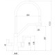 Смеситель для кухни с подключением к фильтру Fmark FS0662-Q02, графит