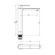 Смеситель для раковины высокий Voda NV25MGM, оружейная сталь