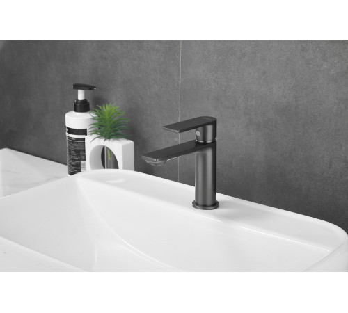 Смеситель для раковины Haiba HB10639-3, оружейная сталь