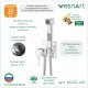 Гигиенический душ со смесителем WesnaArt KRISTAL KRI22-410, хром