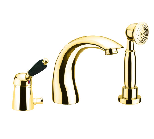 Смеситель на борт ванны Fiore IMPERIAL BLACK 89OO5105, золото