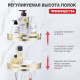 Полка для ванной комнаты угловая Raglo R340.01.03, золотой сатин