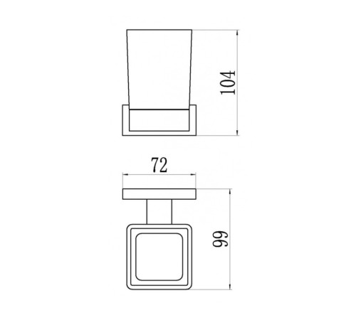 Стакан для ванной комнаты BELZ B90206, хром