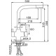 Смеситель для кухни с подключением фильтра FRAP F4352-5, сатин