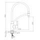 Смеситель для кухни Haiba HB73643-3, серый