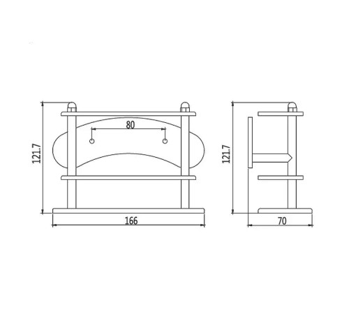 Держатель зубных щеток Haiba HB102, хром