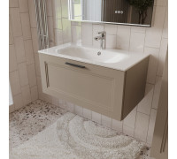 Тумба с раковиной подвесная (80см) Terminus Classik CLA10801200501O, капучино
