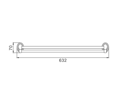 Полотенцедержатель двойной FRAP F1509, хром