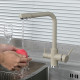 Смеситель для кухни с подключением фильтра FRUD R43053-20, бежевый