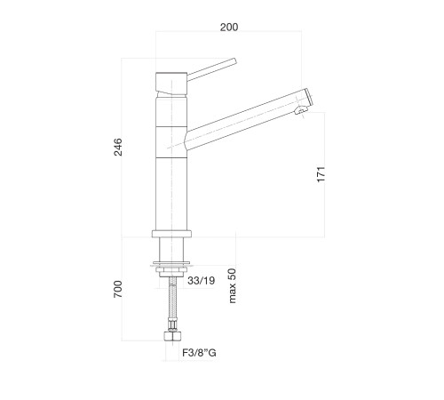 Смеситель для кухни Fiore XENON 44NN5441, черный