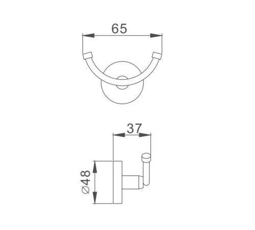 Крючок для ванной комнаты Haiba HB1705-2, хром
