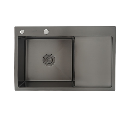 Кухонная мойка с коландером GAPPO GS7850-6L, графит