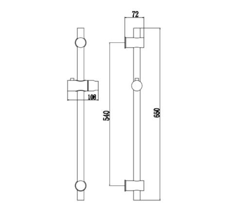 Душевая штанга Fmark FS90266H, черный