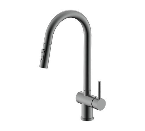 Смеситель для кухни с выдвижным изливом Splenka S204.49.09, графит