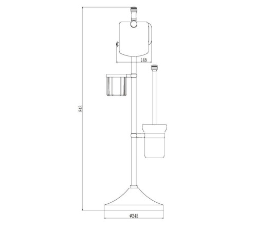 Напольная стойка Savol S-0Y580HB, черный/золото