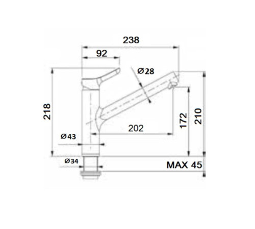 Смеситель для кухни Webert Master MS920102015, хром