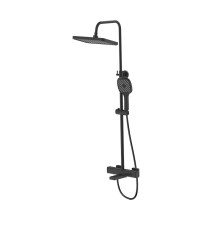 Душевая система с термостатом Esko Black STT3054Black/STT3054B, черный