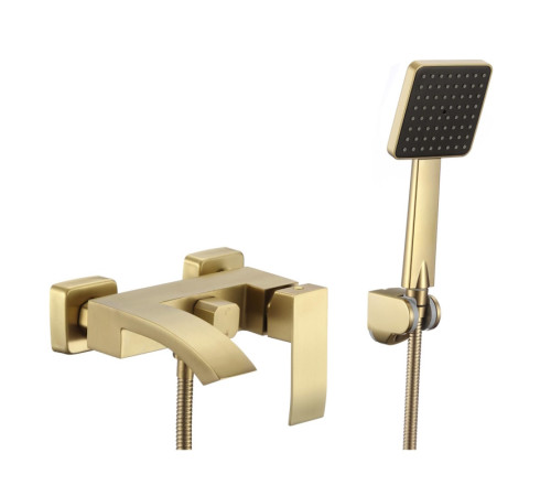 Смеситель для ванны Fmark FS8624C, матовое золото