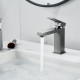 Смеситель для раковины Raffine F0196T, оружейная сталь