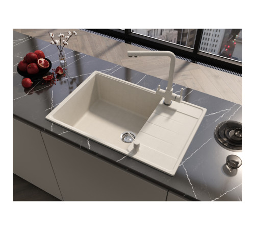 Кухонная мойка Grandex Aqua Topline 600211, белый