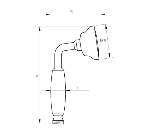 Лейка для душа Webert AC0428065, бронза