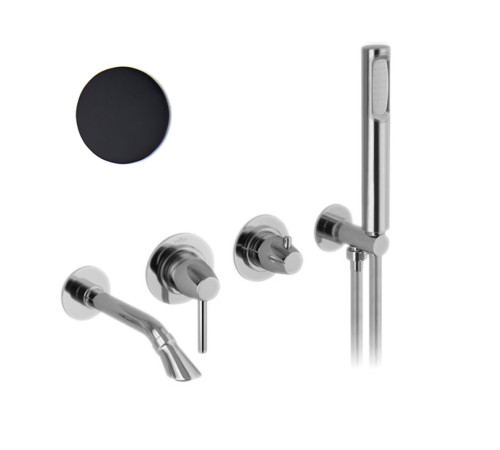 Смеситель для ванны Webert Opera Moderna OE860312560, черный