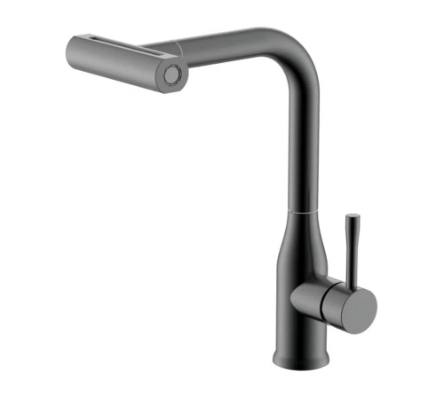 Смеситель для кухни с мультифункциональным изливом Splenka S206.49.09, графит