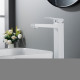 Смеситель для раковины высокий Rose R2811C, белый
