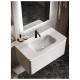 Раковина встраиваемая Knotlor ГРАЦИЯ FWB110900WY, матовый белый, 90 см