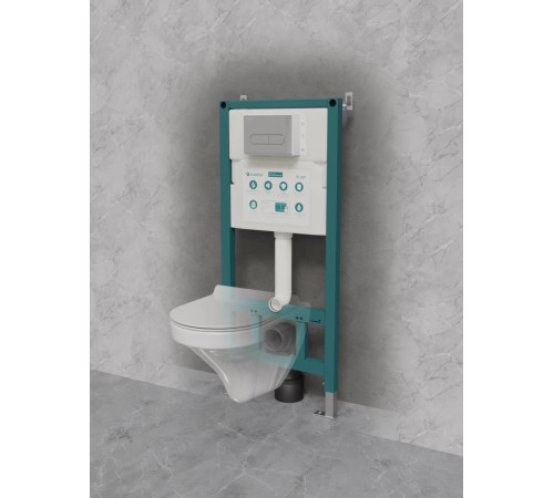 Инсталляция для подвесного унитаза Knotlor ISWC501FG, бирюзовый (серия 2)
