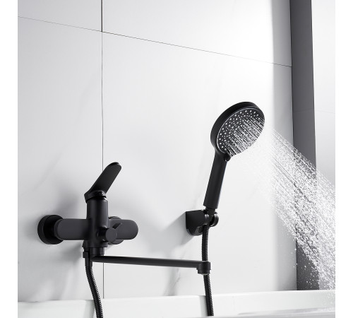 Смеситель для ванны Shevanik S4322H, черный