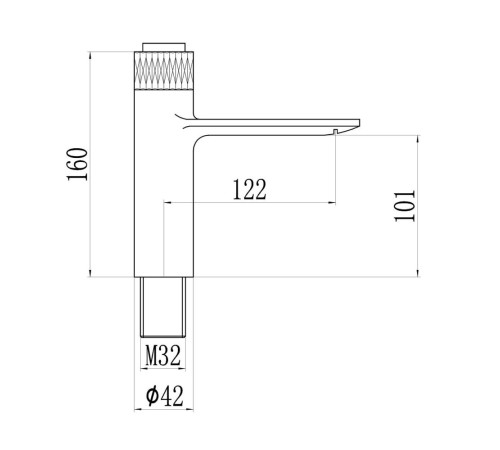 Смеситель для раковины Savol S-601810H, черный