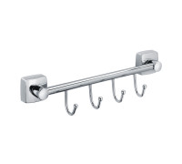 Планка с четырьмя крючками FIXSEN KVADRO FX-61305B-4, хром