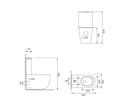 Унитаз напольный Knotlor WC655WG, белый